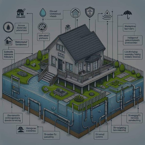 Quelle est la façon la plus efficace de protéger une maison contre les inondations dans une zone à risque ?