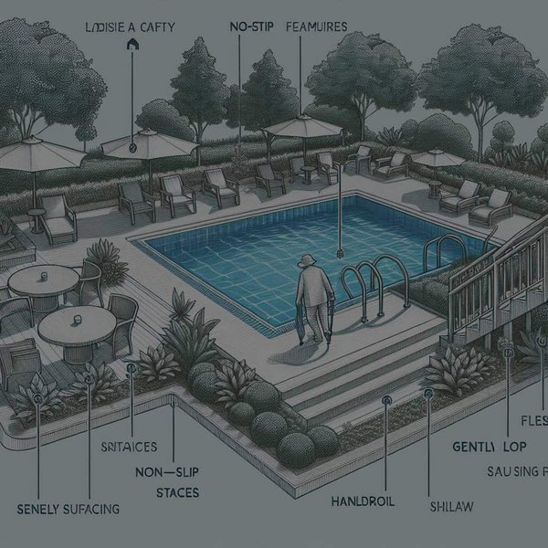 Comment concevoir une piscine facilitant l'accès et le confort des personnes âgées ou à mobilité réduite ?